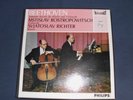 BEETHOVEN CELLO SONATAS ROSTROPOVICH RICHTER PHILIPS 2LP ED1 HI-FI STEREO   RARE