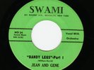 Obscure '60s Raw SOUL/R&B Shouter JEAN & GENE Bandy Legs Pts. 1 & 2 SWAMI 34 NM