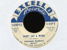 LONESOME SUNDOWN Don't Say A Word on Excello Promo R&B Blues 45 Hear