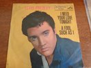 Elvis Presley,A Fool Such As I Pic sleeve, Elvis Sails, sleeve vg, rec, vg++