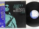 SONNY ROLLINS NEWK'S TIME BLUE NOTE LNJ-80086 Japan OBI VINYL LP