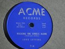 +++RARE+++78 RPM RECORD BY LOVE LETTERS-WALKING THE STREETS ALONE / OWEE--NELLIE