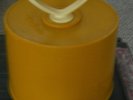 DISC-GO-CASE BURNT ORANGE FOR 45s W/ 50 45s included