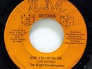 THE RIGHT COMBINATION-ARE YOU WITH ME ON TRC FUNK 45-VG+ HEAR