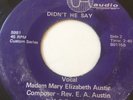RARE OHIO GOSPEL SOUL 45/ MADAM MARY ELIZABETH AUSTIN 