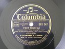 Edith Piaf C'est pour ça 78 Tours Columbia 30CM