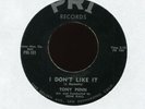 TONY PENN I Don't Like It on PRI Teen Rockabilly 45 Hear
