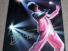 DAVID BOWIE STUNNING RARE AUTOGRAPHED IN GOLD INK LIVE PHOTOGRAPH FROM 1995