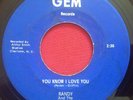 RANDY & THE ROYAL GEMS   YOU KNOW I LOVE YOU/YOU'RE SO FINE   RARE NC GARAGE 45