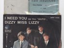 THE BEATLES I NEED YOU DIZZY MISS LIZZY+ BIGLIETTO CONC.MILANO1965+LETTERA AMICI