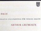 PHILIPS STEREO - ARTHUR GRUMIAUX - BACH SONATAS & PARTITAS - 3LP BOX NM
