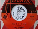 Soul 45 RAY CHARLES Mary Ann ATLANTIC (USA, 1956)