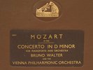 BRUNO WALTER -PIANO- & VIENNA PHILHARM.ORCH. Mozart: Concerto in D Minor  A296