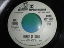 Neil Young 45 PROMO record HEART OF GOLD, 1971 wlp