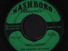 FAMOUS SKYLARKS: Gambling Man / Jesus Knows 45 (really good) Black Gospel