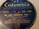 VAUGHAN WILLIAMS THE LARK ASCENDING LIVERPOOL PHILHARMONIC ORCH MALCOLM SARGENT