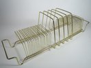 Vtg Record Holder Metal Wire Rack Vinyl Albums 45's Storage MCM Mid Century 60s