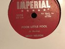 RICKY NELSON 78RPM--POOR LITTLE FOOL/ DON'T LEAVE ME THIS WAY VG+