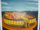 Rolling Stones Roma circus maximus poster lithograph 2014 on fire tour-no filter