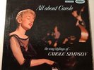 CAROLE SIMPSON-ALL ABOUT CAROLE orig 1957 CAPITOL T-878 LP Female Jazz Vocal