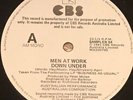 MEN AT WORK (Colin Hay):Down Under.RARE Aussie MONO/STEREO PROMO 12