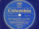 306g4. Bronislaw Huberman - Concerto #1 (Bach) - Columbia Royal Blue Set 210 and