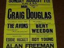 Craig Douglas/Avons/Bert Weedon/Roy Young 1960 Commodore, Ryde Concert Poster