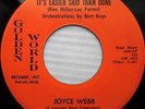JOYCE WEBB northern soul 45 IT'S EASIER SAID THAN DONE vg+ b/w strongVG cond.w37