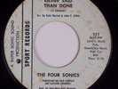 THE FOUR SONICS: Easier Said than Done SPORT Northern Soul Scarce 45 HEAR