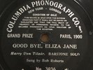 78rpm [1904] rare 7-inch “GOOD BYE, ELIZA JANE” Bob Roberts COLUMBIA No 3036