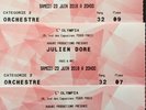 3 places orchestre JULIEN DORE Concert 23/06/18 Paris Olympia