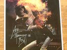 ACE FREHLEY SIGNED Poster KISS ALIVE II Cd lp era Smoking Guitar 1977 mint