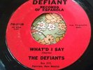 Unknown New Mexico Latin Garage Punk Frat 45 The Defiants What'd I Say HEAR