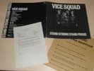 VICE SQUAD V.RARE PROOF SLEEVE +RARE ORIG PRESS BITS FOR LP PUNK OI SEX PISTOLS
