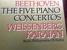 SLS 5112 - BEETHOVEN THE FIVE PIANO CONCERTOS : KARAJAN  WEISSENBERG  4 LP BOX