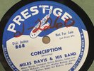 MILES DAVIS   Conception/Bluing pt 3. (E) Jazz 78 on PRESTIGE 868. 78rpm