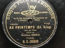EDVARD GRIEG - ‘AU PRINTEMPS’ PARIS 1903 G&T 78 - SUPER RARITY