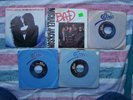 5 Michael Jackson 45 Records & Pic Sleeves