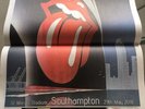 ROLLING STONES SOUTHAMPTON DAILY ECHO POSTER TITANIC NO FILTER TOUR LITHOGRAPH