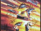 JUDAS PRIEST (2018) FIREPOWER heavy metal FULL BAND SIGNED LP sleeve