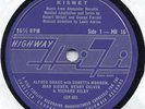 CHRYSLER HIGHWAY HI-FI: Kismet (MR 16) 16 2/3 RPM RECORD