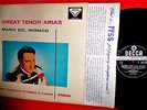 MARIO DEL MONACO Great Tenor Arias LP UK 1959 EX DECCA SXL2122