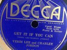 VERDI LEE & CHARLEY JORDAN CHARLIE DECCA 7142 BLUES 78 RPM E-/V+