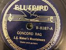 Bluebird 8187 J.E. Maine CONCORD RAG  78 rpm Pre-War Country E- ROCK HILL SC 39'