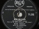 ELVIS PRESLEY - NEW ORLEANS / LOVER DOLL - SOUTH AFRICA - 78 RPM- EXCELLENT COND