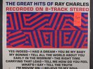 RAY CHARLES: The Great Hits Recorded On 8-track Stere LP Sealed (tiny drill hol