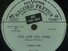 78 Blues TAMPA RED Too Late Too Long/All Mixed Up RCA VICTOR 20-5134 vinyl Hear