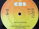 U2 'Out Of Control' Rare Irish 12