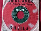 Sheila, adios amor / la porte en bois,  SP - 45 tours pochette cible juke box
