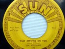 Rockabilly 45 JIM WILLIAMS That Depends On You / Please Don't Cry Over Me w6355